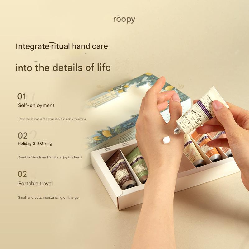 Roopy Poetic Hand Cream Gift Set 12g*7 مجموعة هدايا كريم ترطيب اليدين روبي بويتيك 12 جرامًا*7
