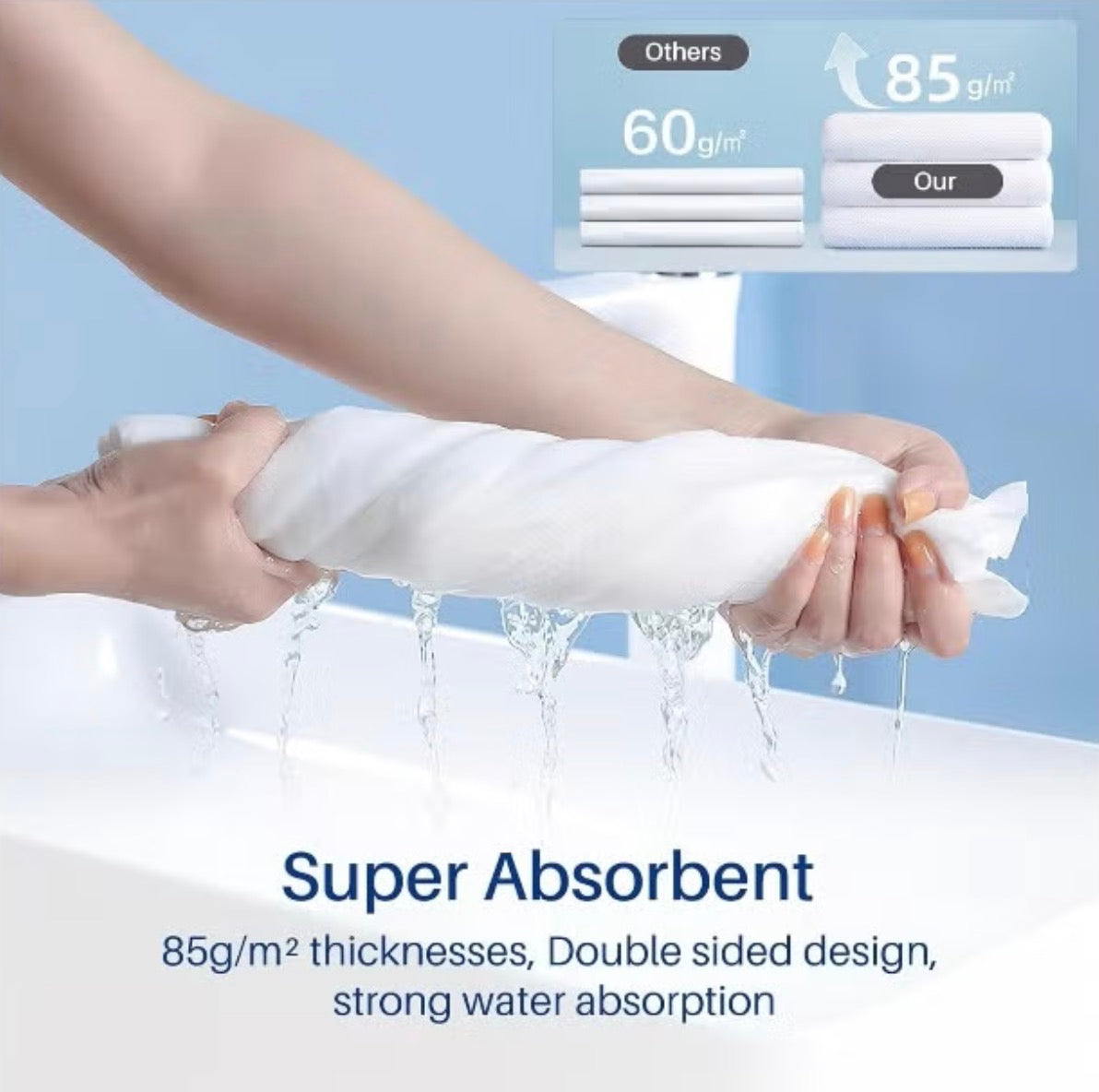 USTEL Soft Disposable Bath Towel 70×140 cm | منشفة استحمام ناعمة للاستعمال الواحد