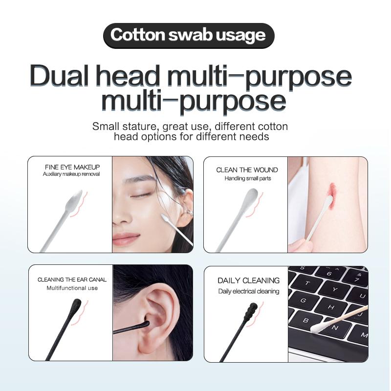 Premium Cotton Swabs(Cat Box)2 أعواد قطنية الفاخرة علبتان