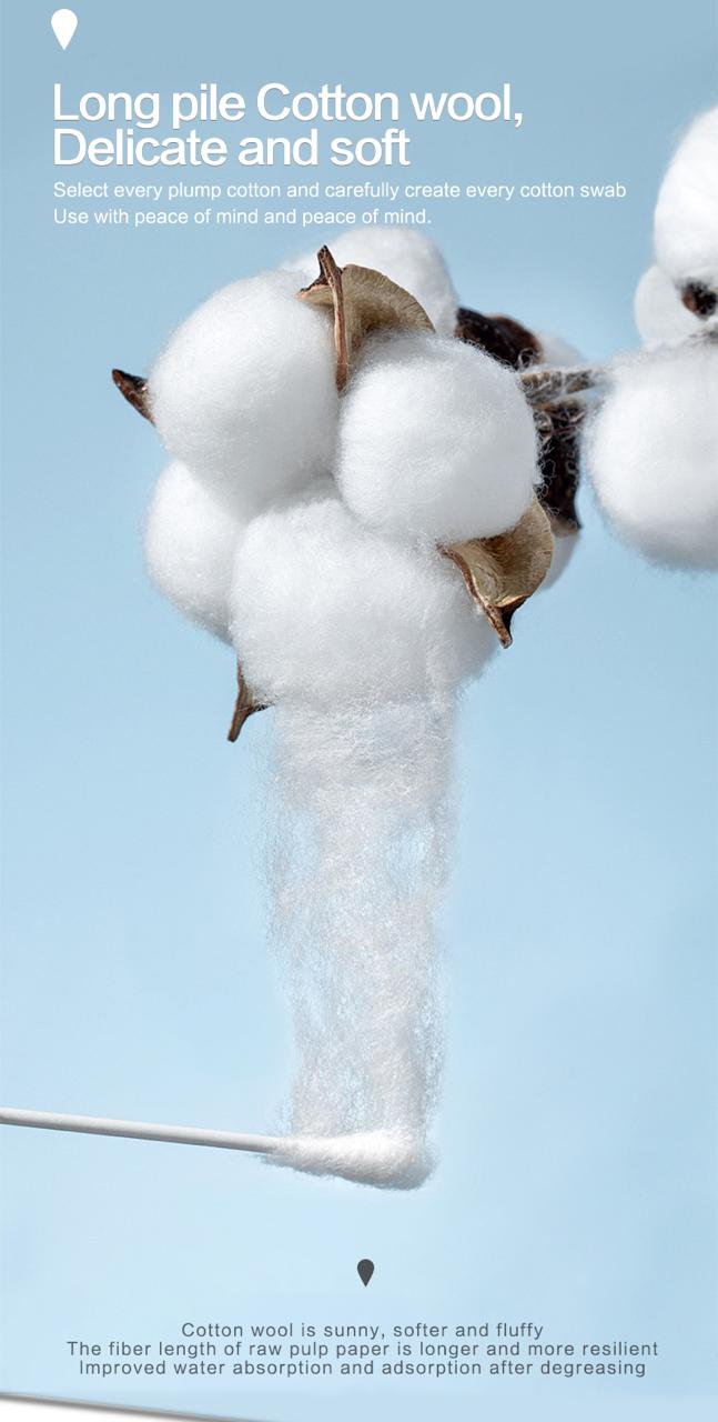 Premium Cotton Swabs(Cat Box)2 أعواد قطنية الفاخرة علبتان